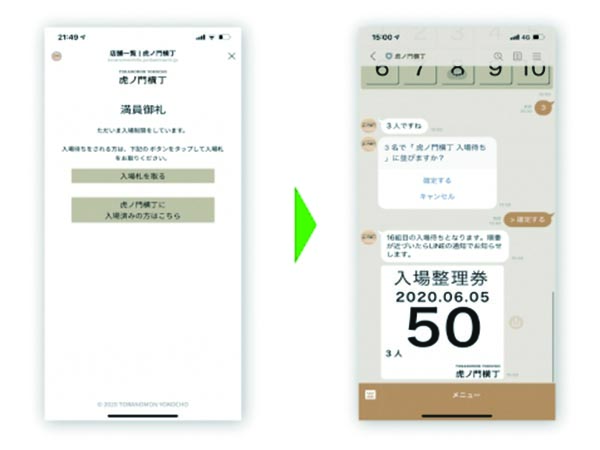 LINEで虎ノ門横丁が便利に
