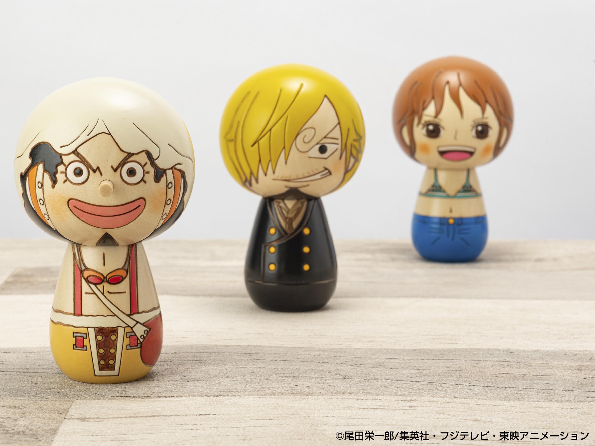 割引価格 ONE PIECE「ナミ」「ウソップ」「サンジ」を“卯三郎こけし”で コミック・アニメ