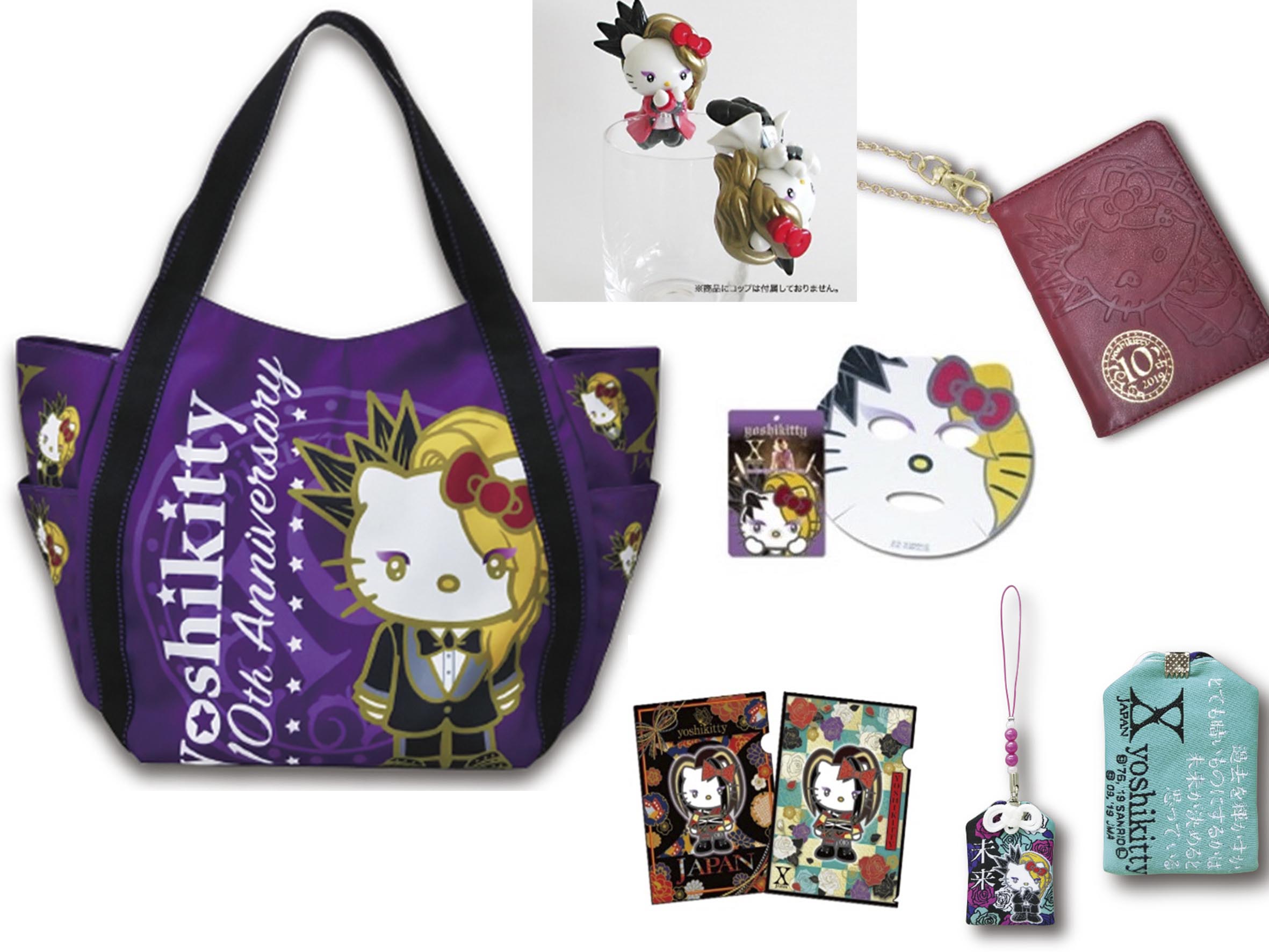 YOSHIKI　セレブリティーグッズ 第４弾 Tシャツかばんyoshikitty YOSHIKI×ハローキティ「yoshikitty」、10周年記念デザインのT