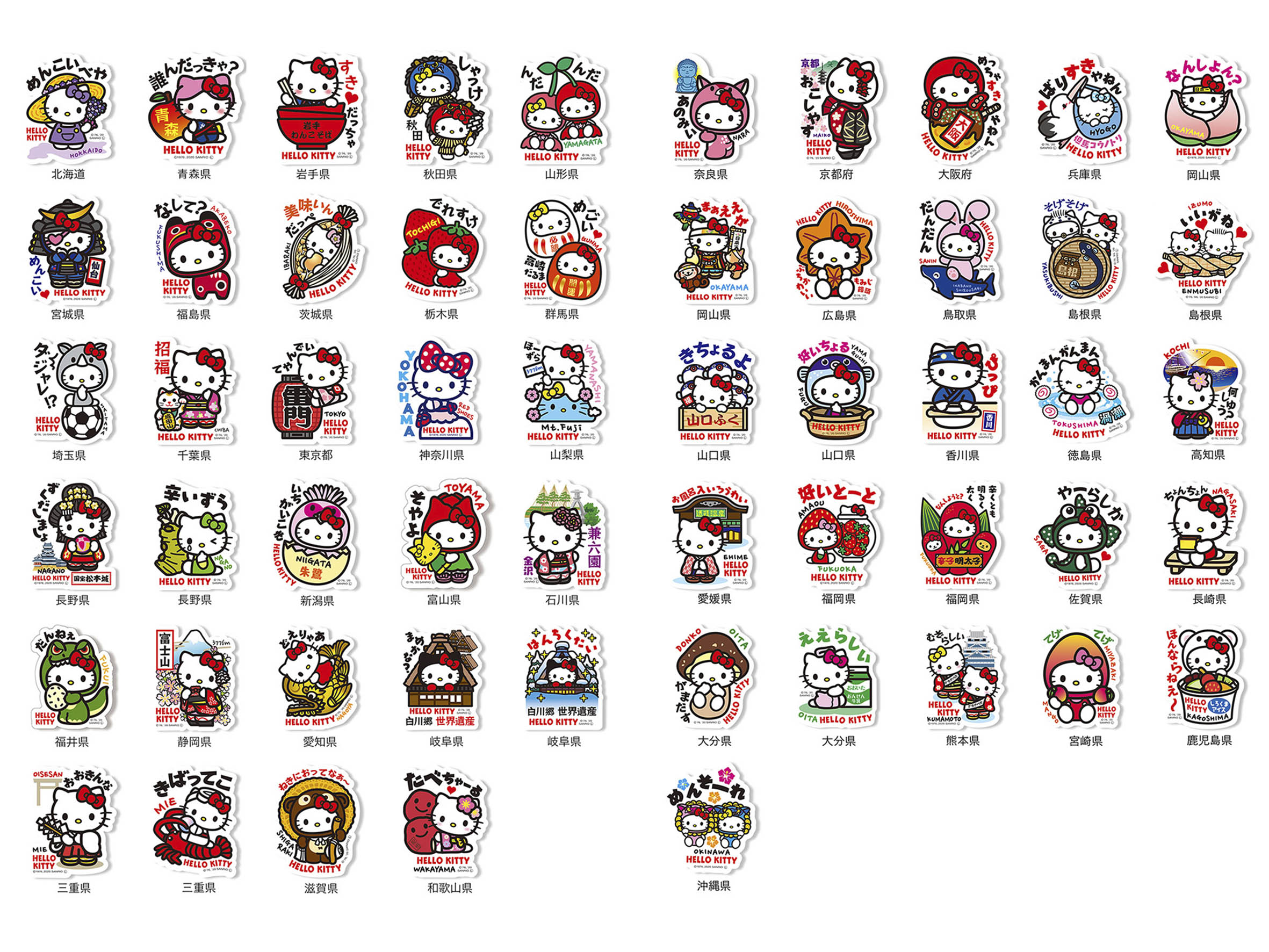 全国ご当地キティステッカーが通販で買える！あすなろ舎が描く新たな  